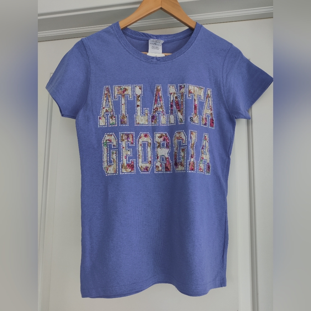 Atlanta Georgia Rhinestone Print T-shirt
